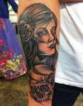 mark-lonsdale-tattoo-bondi-sydney-black-and-grey-girl-gypsy-skull