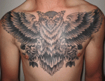 mark-lonsdale-tattoo-bondi-sydney-black-and-grey-owl-chest-piece