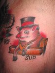 mark-lonsdale-tattoo-bondi-sydney-ganster-wu-tang-pig