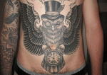 mark-lonsdale-tattoo-bondi-sydney-healed-torso-gentleman-owl-top-hat-pocketwatch-monocle1
