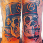 mark-lonsdale-tattoo-bondi-sydney-one-percent-anarchy-skull-and-cross-bones